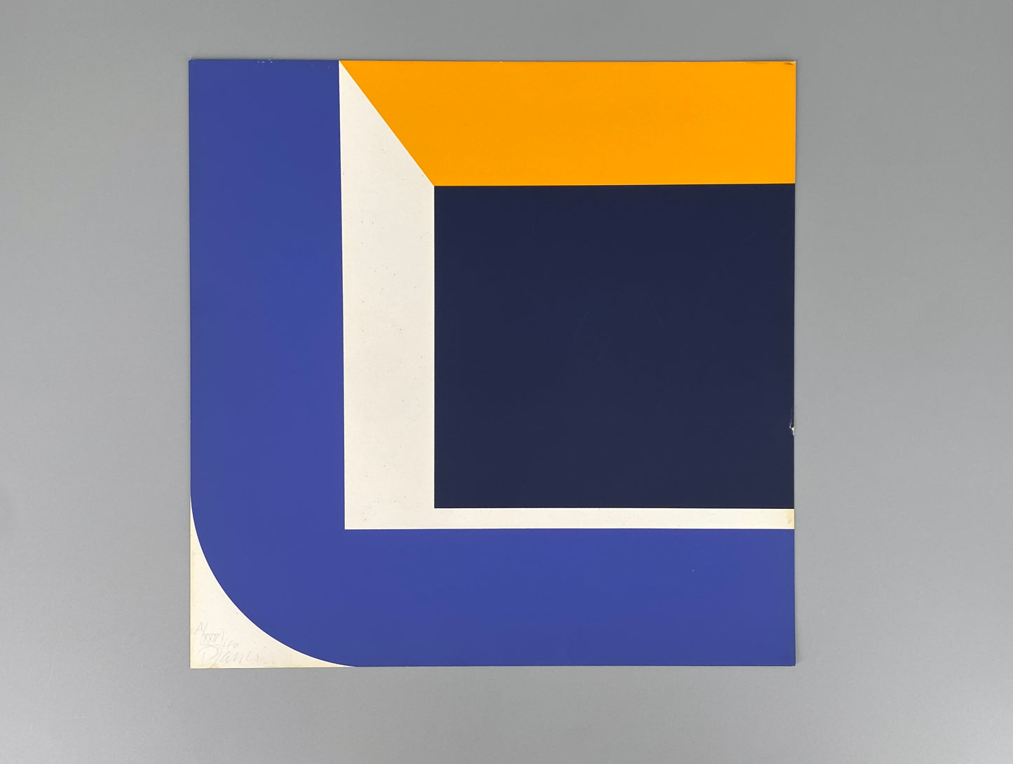 Signierte und nummerierte Farbsiebdruck auf leichtem Karton von Georg Karl Pfahler (1926–2002), um 1970