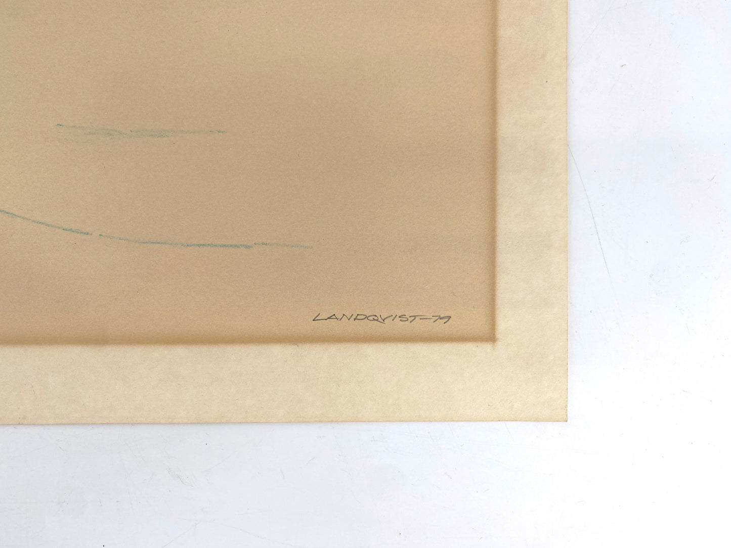Originale Farblitografie von Lennart Landqvist. Abstrakter, illustrativer Stil in kräftigen Farben. Signiert, Nummeriert und datiert. Schweden, 1979.