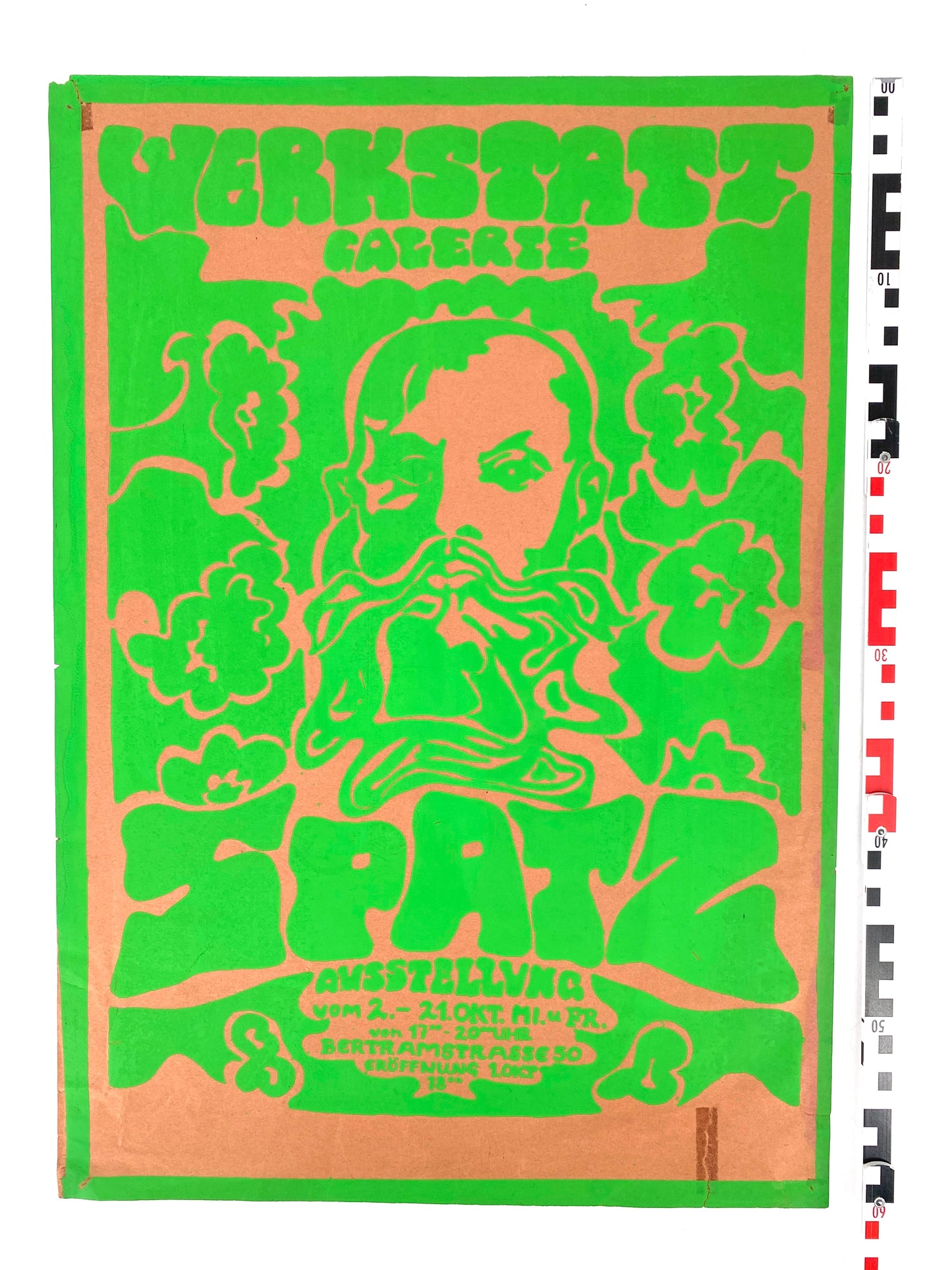 Zwei originale Siebdrucke aus den 60er/70er Jahren. Ausstellungsplakat, Poster im Psychedlic Stoner-Rock Stil mit knalligen Farben.