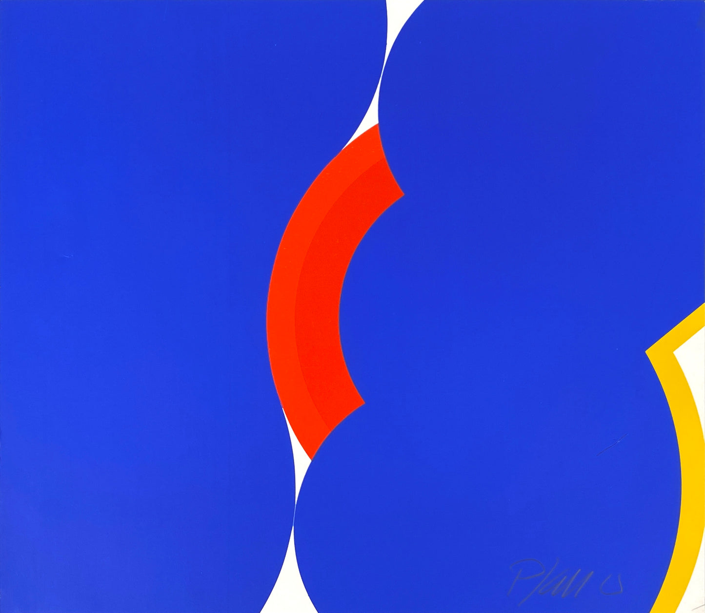 Signierter Farbsiebdruck mit vier Farben von Georg Karl Pfahler (1926–2002), Ende der 60er oder frühe 70er