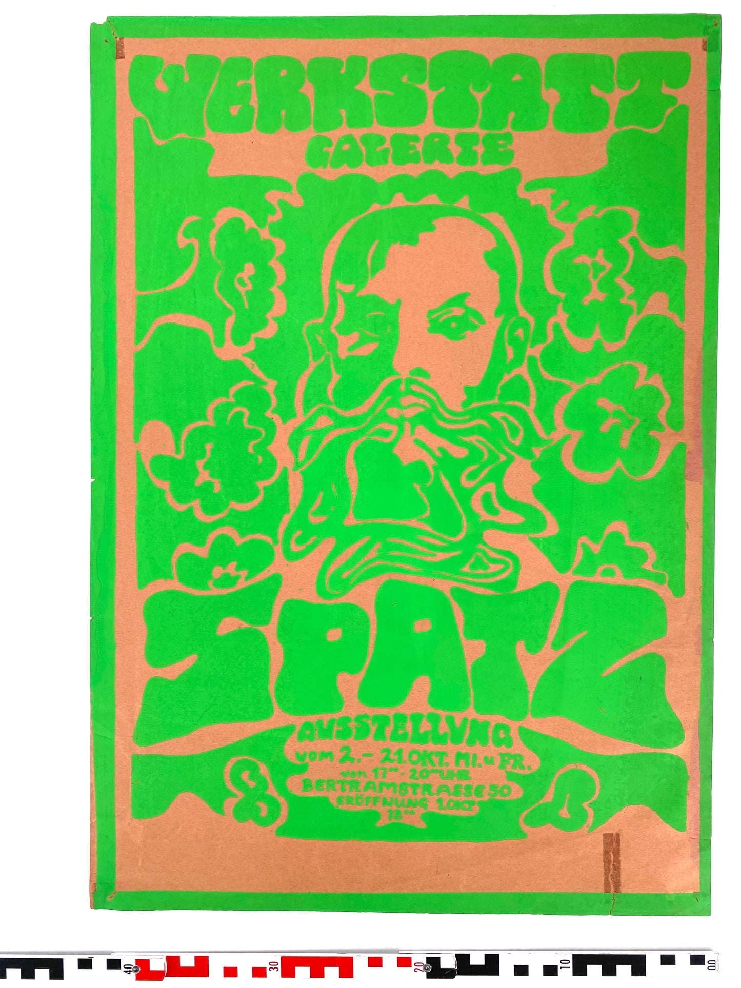 Zwei originale Siebdrucke aus den 60er/70er Jahren. Ausstellungsplakat, Poster im Psychedlic Stoner-Rock Stil mit knalligen Farben.
