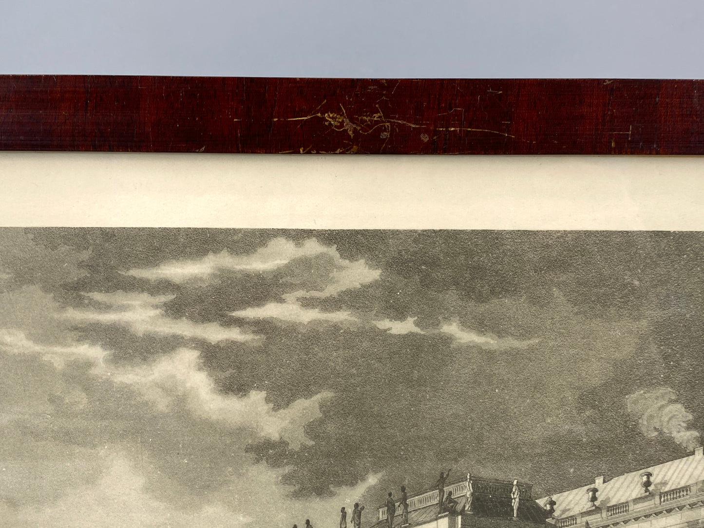Aquatinta-Radierung von Potsdam, gezeichnet von Carl Julius Henning, um 1850