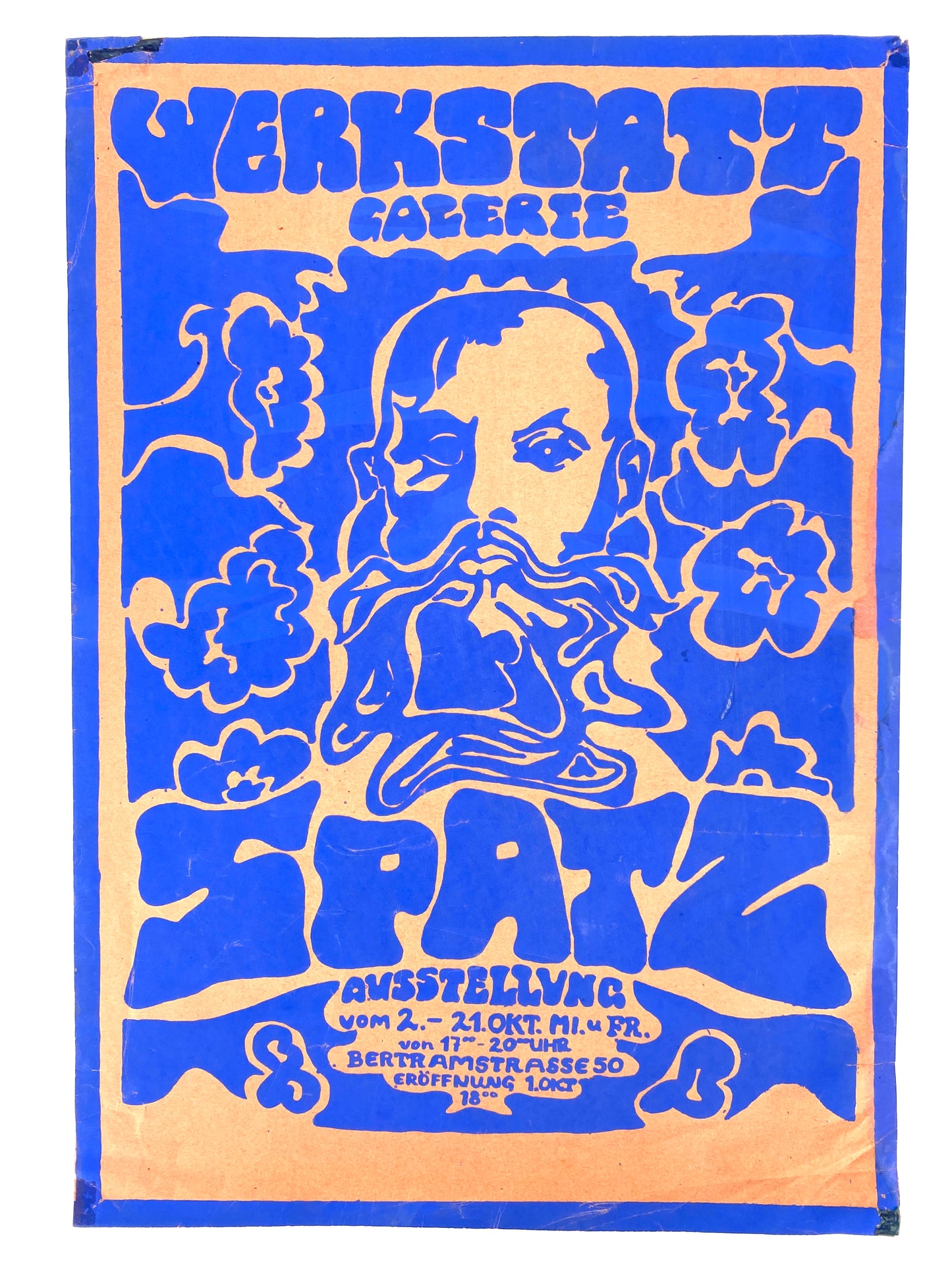 Zwei originale Siebdrucke aus den 60er/70er Jahren. Ausstellungsplakat, Poster im Psychedlic Stoner-Rock Stil mit knalligen Farben.