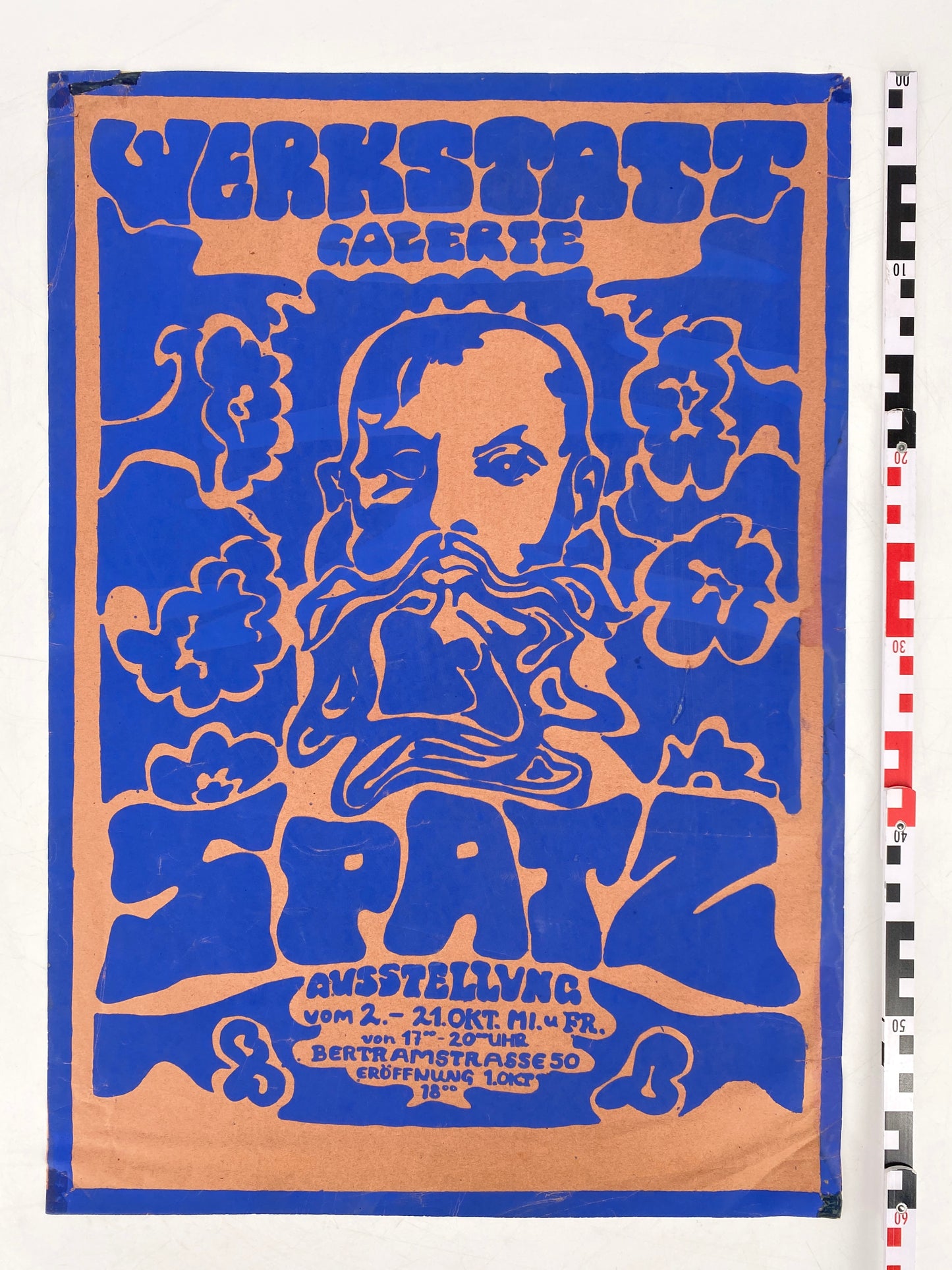 Zwei originale Siebdrucke aus den 60er/70er Jahren. Ausstellungsplakat, Poster im Psychedlic Stoner-Rock Stil mit knalligen Farben.