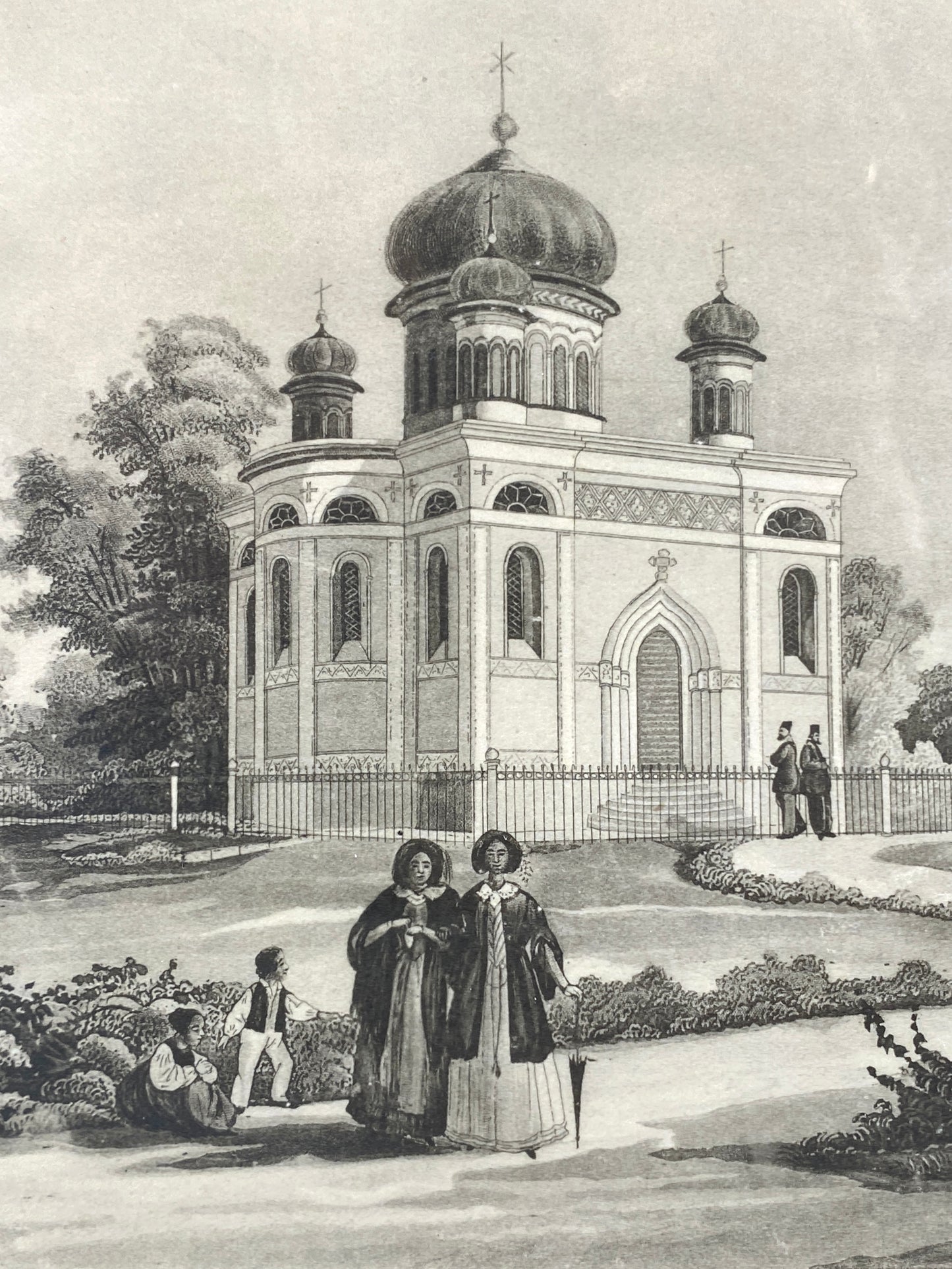 Aquatinta-Radierung von Potsdam, gezeichnet von Carl Julius Henning, um 1850