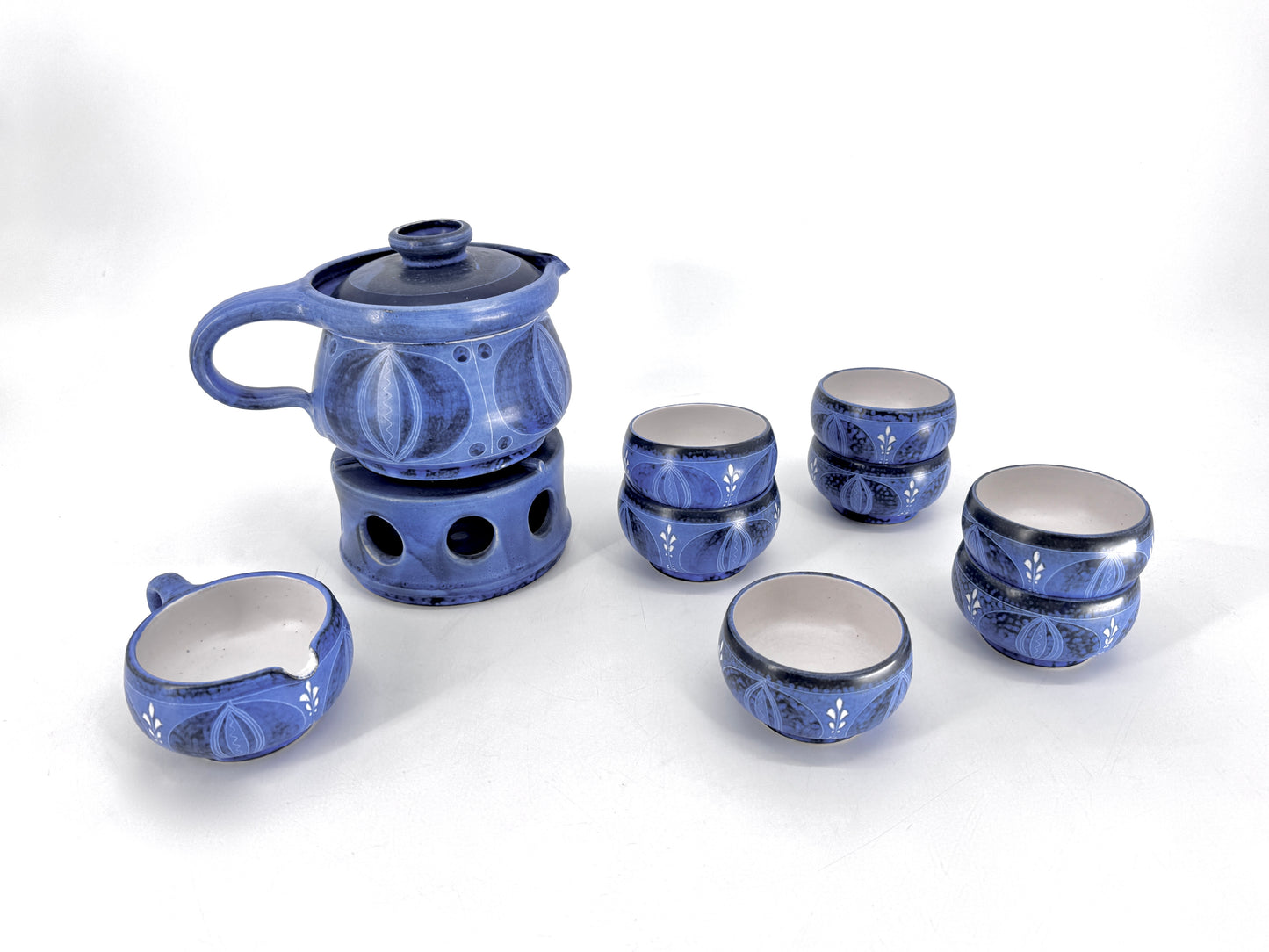 Teeservice von Thoms Handarbeit Brunsbüttel, in Blau