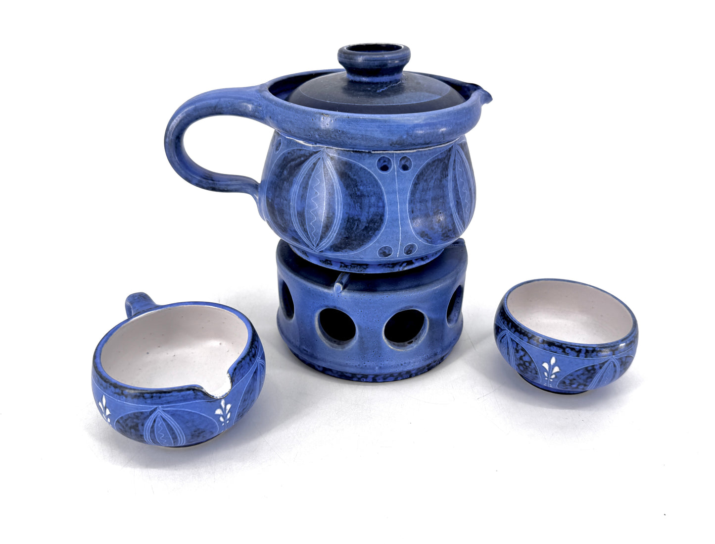 Teeservice von Thoms Handarbeit Brunsbüttel, in Blau