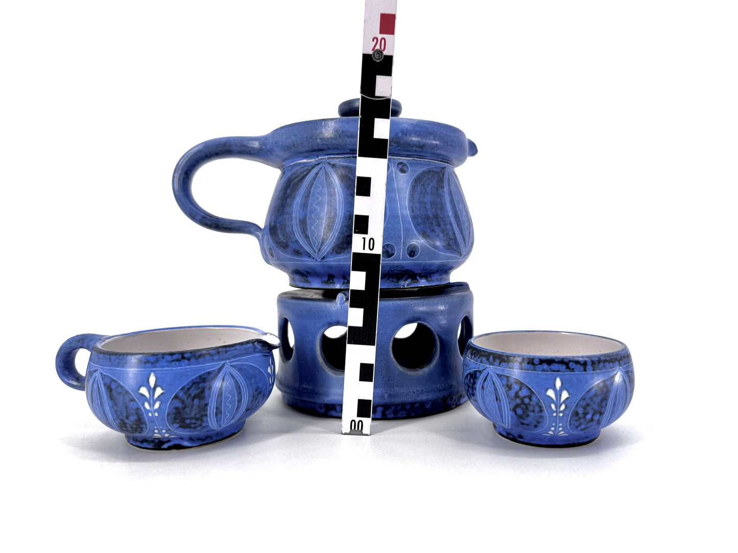 Teeservice von Thoms Handarbeit Brunsbüttel, in Blau
