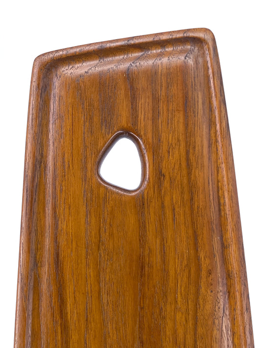 Serviertablett von Johannes Aasbjerg für Aasbjerg & Ortoft aus massivem Teakholz, Dänemark um 1955