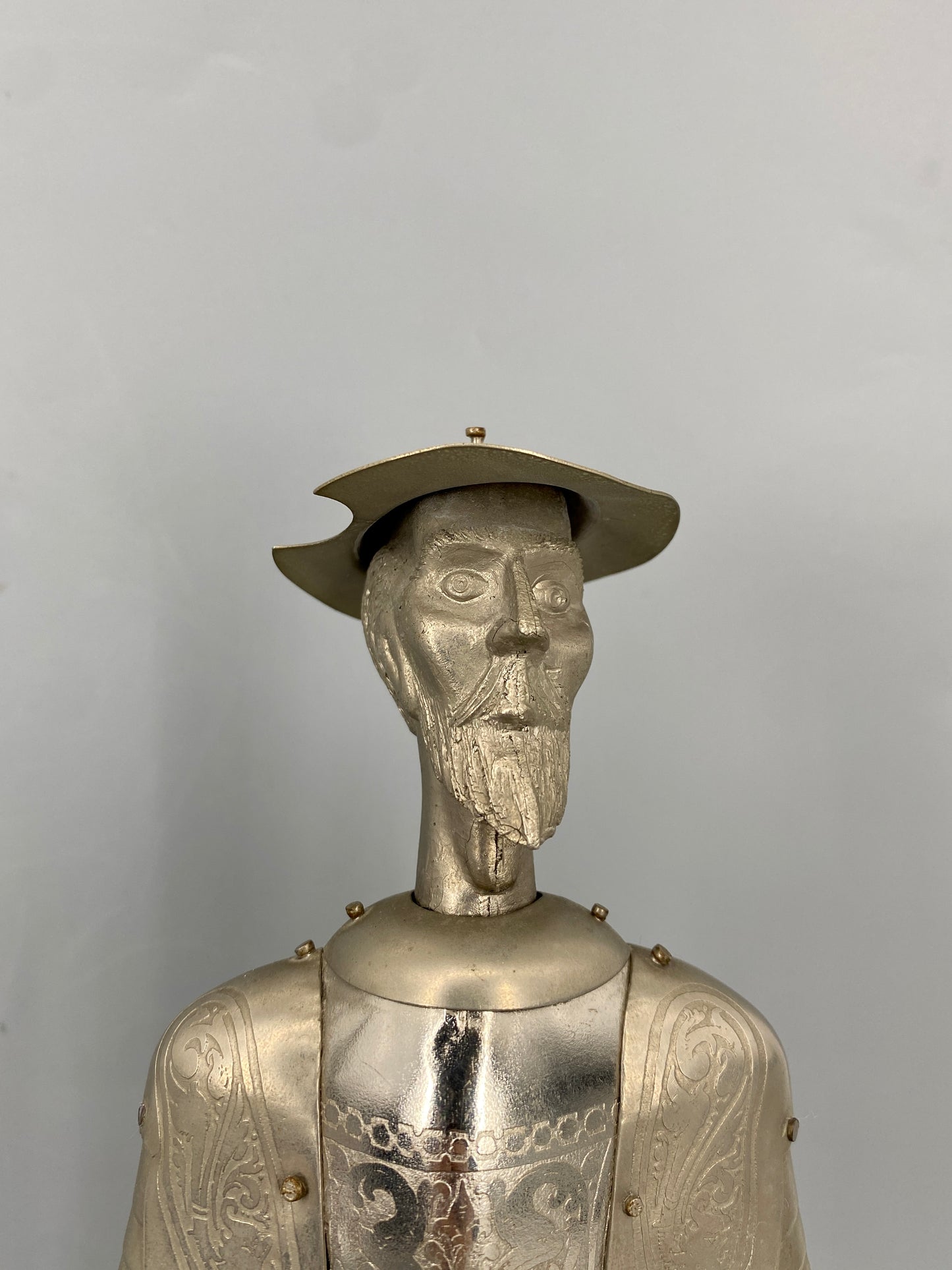 Don Quijote Figur in Rüstung, 1970er