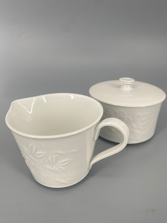 KPM Berlin Porzellan Milch und Zuckerset mit Feldblumen  von Trude Petri