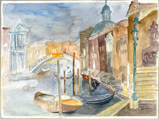Ansicht Venedigs, Aquarell-Gemälde