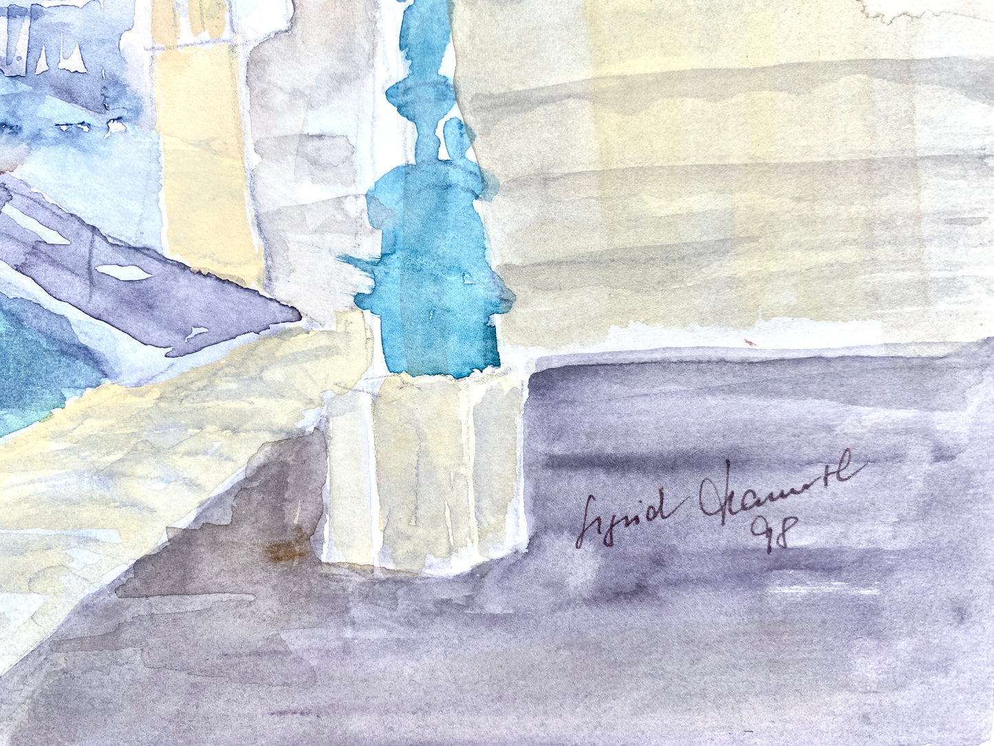 Ansicht Venedigs, Aquarell-Gemälde