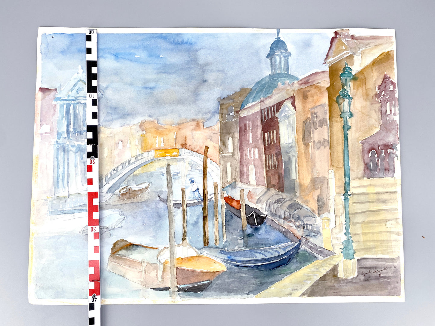 Ansicht Venedigs, Aquarell-Gemälde
