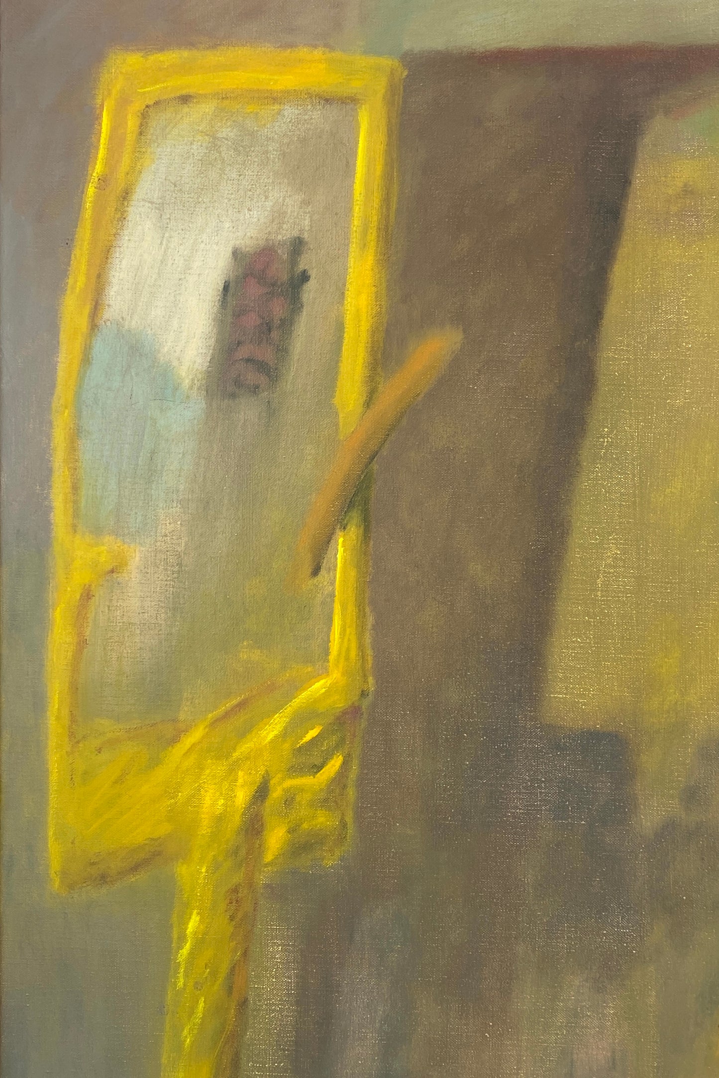 Abstraktes Acrylgemälde auf Leinwand, signiert von "AC" aus dem Jahr 1992 oder 1997