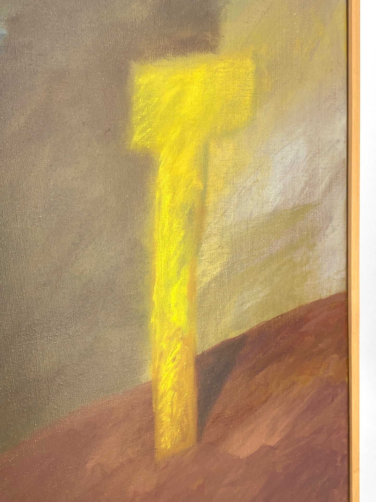 Abstraktes Acrylgemälde auf Leinwand, signiert von "AC" aus dem Jahr 1992 oder 1997