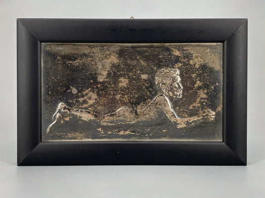 Signierte und gerahmte Treibarbeit von Adolf Schmid, 1903