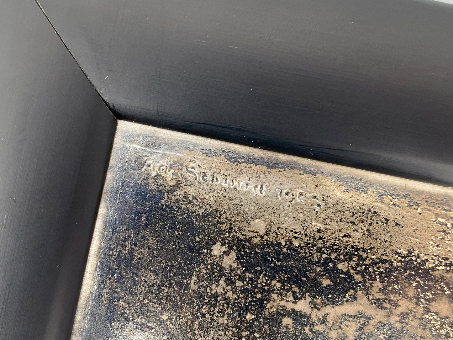 Signierte und gerahmte Treibarbeit von Adolf Schmid, 1903