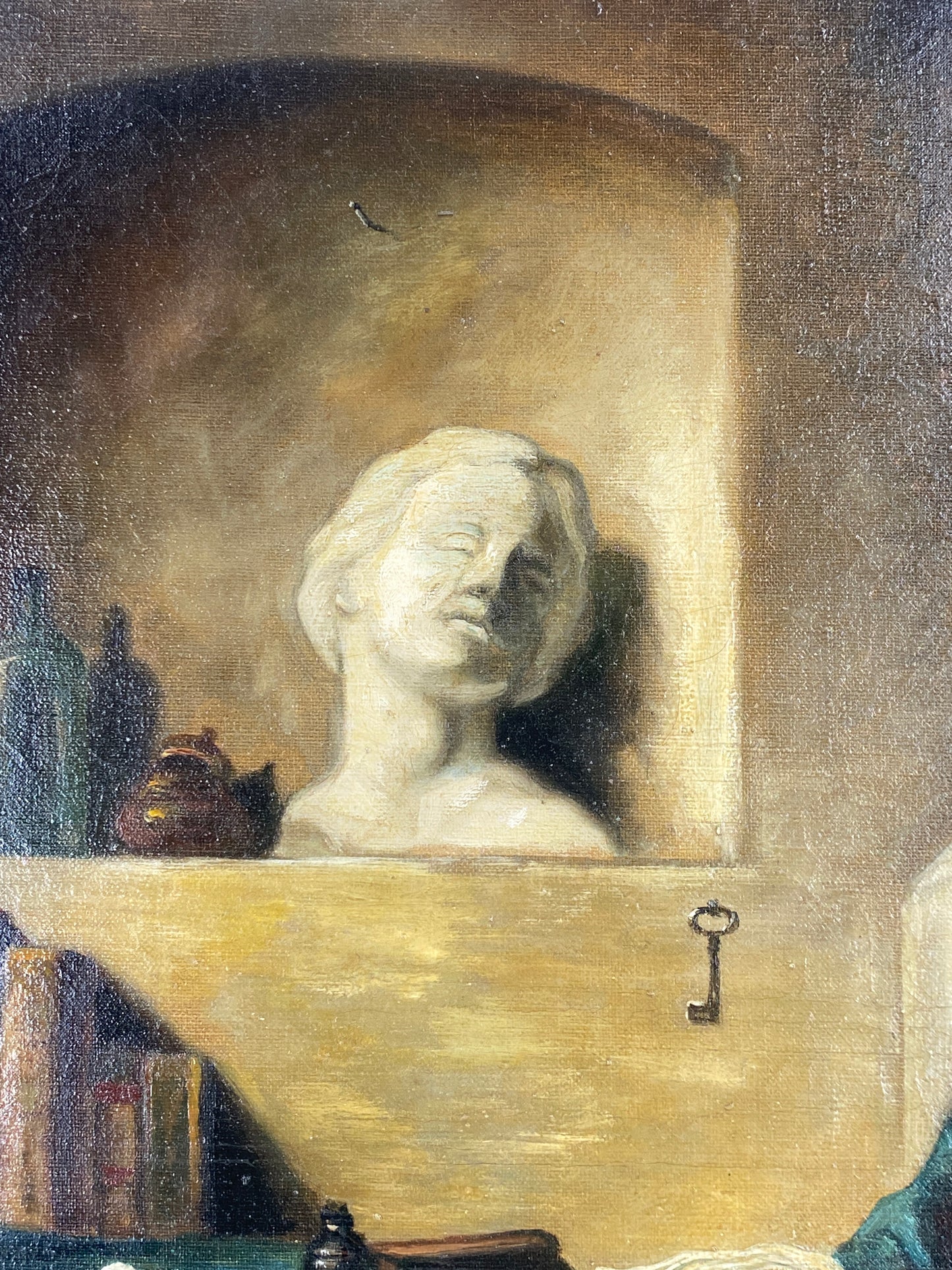 Ölgemälde auf Leinwand nach Nicolaes Maes (1634–vor 1693), erste Hälfte des 20. Jahrhunderts