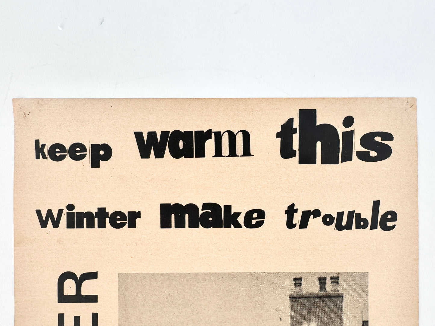 Poster Jamie Reid Patty Smith, Punk. Keep warm...