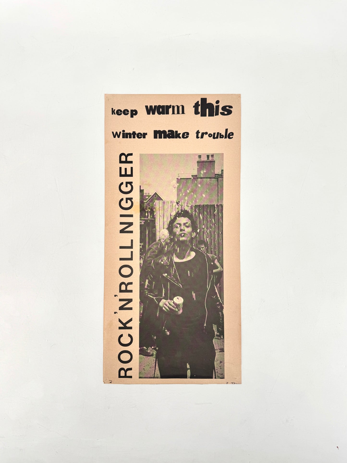 Poster Jamie Reid Patty Smith, Punk. Keep warm...