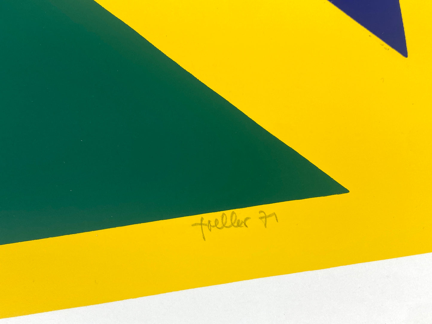 Seltener Siebdruck von Peter Foeller (geb. 1945) aus dem Jahr 1971, handsigniert und nummeriert