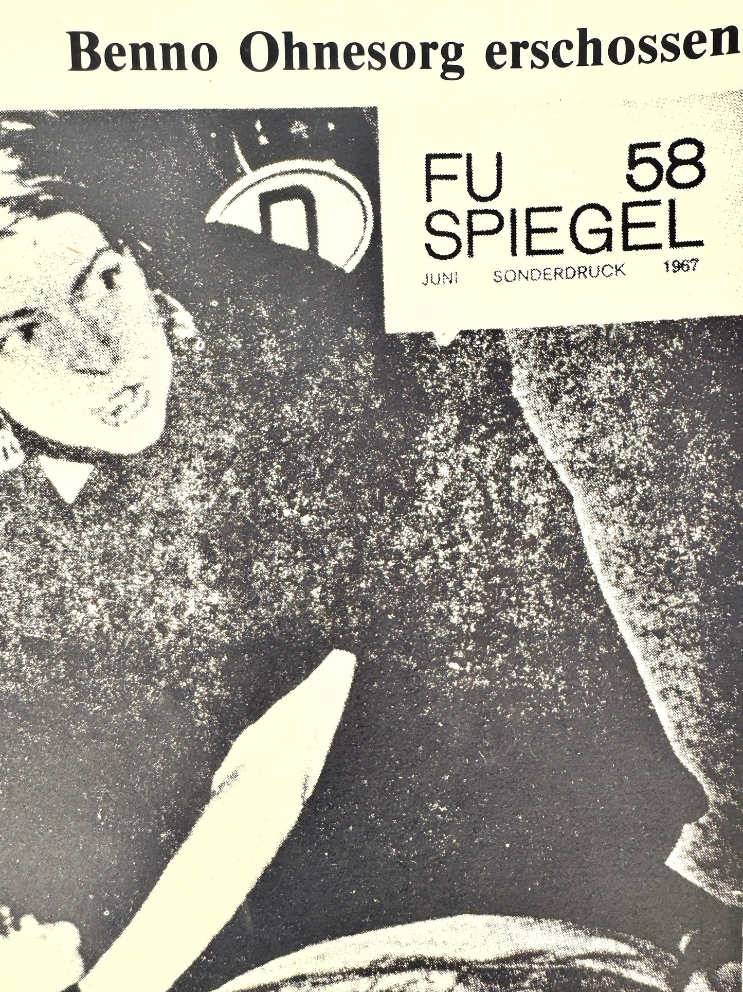 Poster, "Benno Ohnesorg erschossen", Gedicht von Berthold Brecht