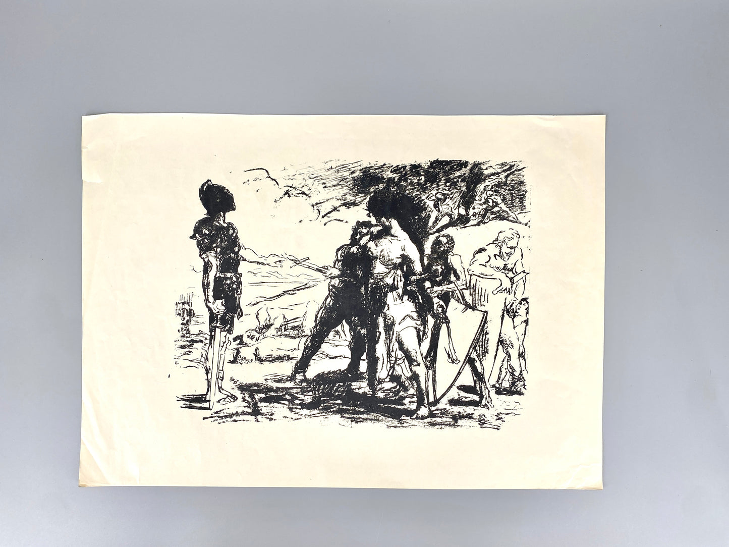 Die Amazone und der Legionär. Kunstdruck