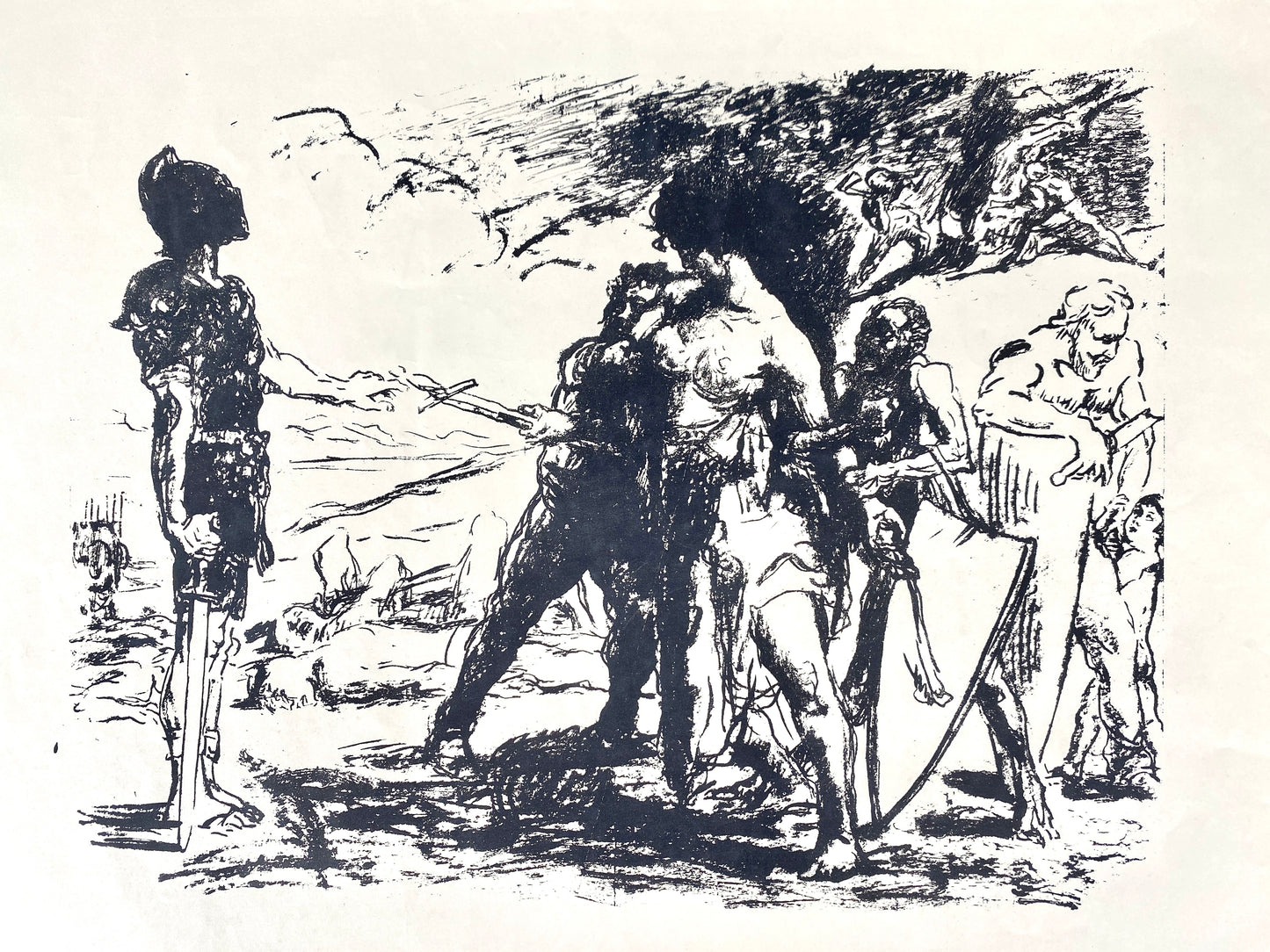 Die Amazone und der Legionär. Kunstdruck