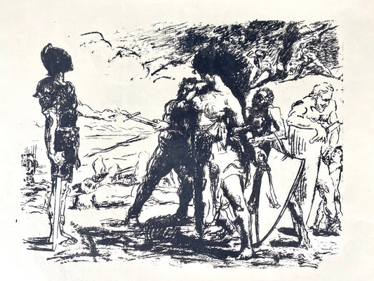 Die Amazone und der Legionär. Kunstdruck