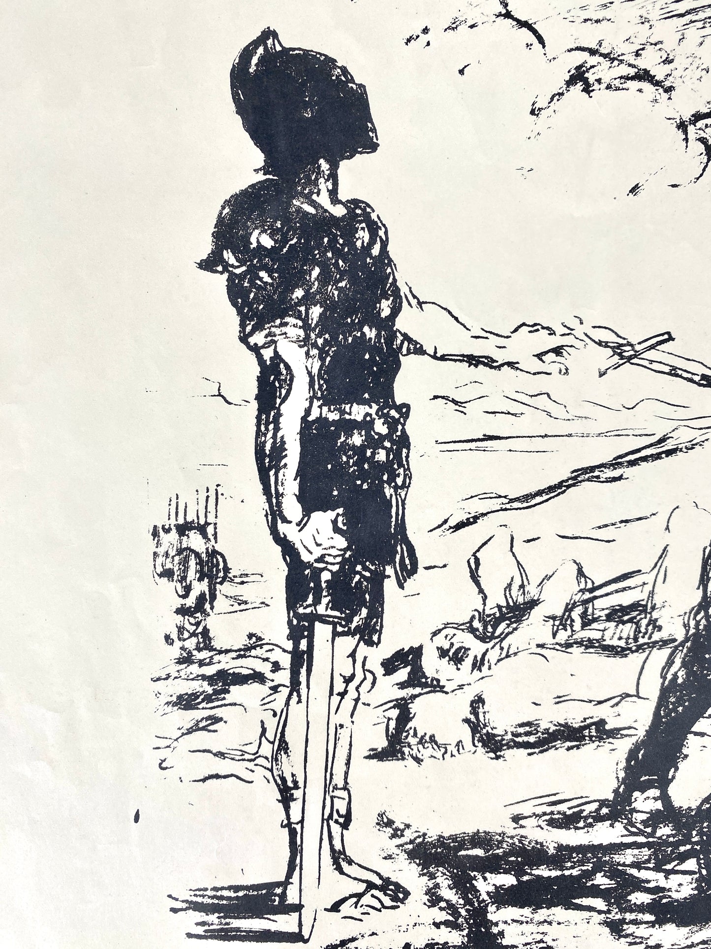 Die Amazone und der Legionär. Kunstdruck