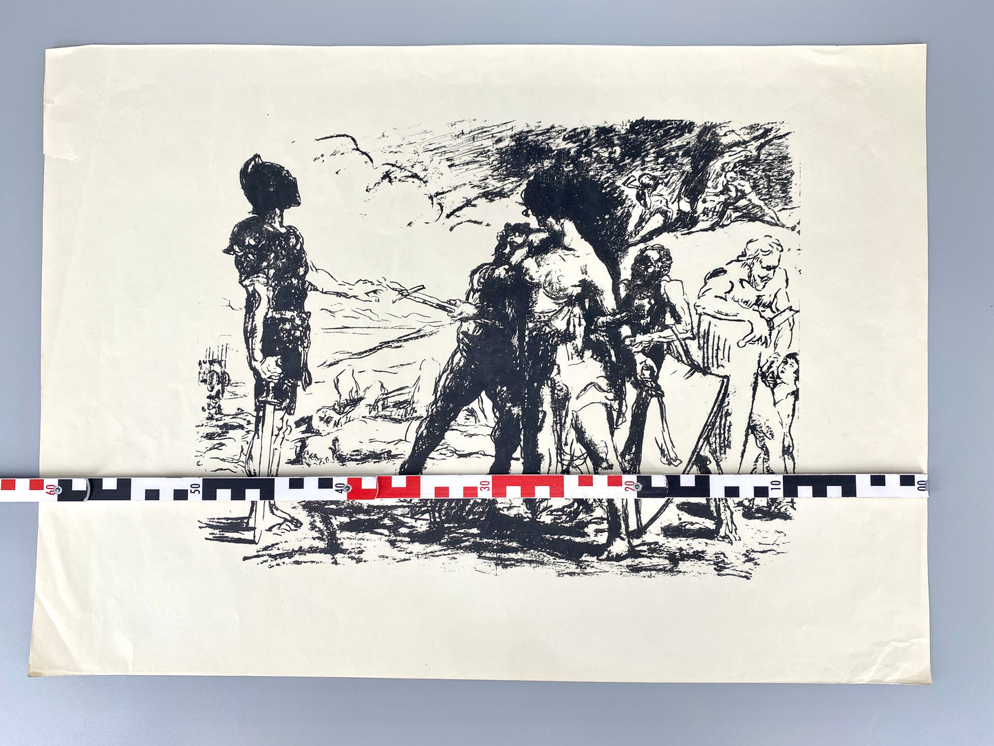 Die Amazone und der Legionär. Kunstdruck
