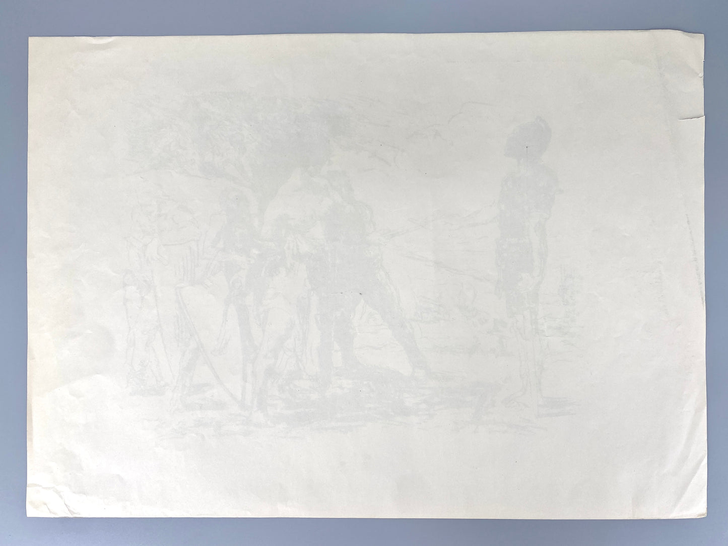 Die Amazone und der Legionär. Kunstdruck