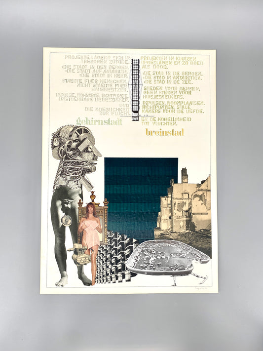 3X Original-Collagen von Beat Brechbühl, davon 2x Plakate