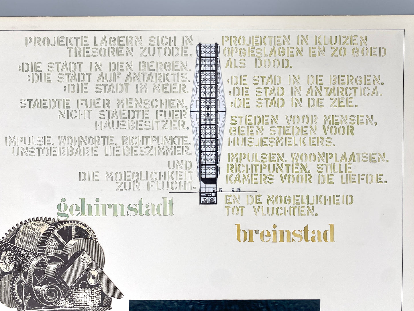 3X Original-Collagen von Beat Brechbühl, davon 2x Plakate