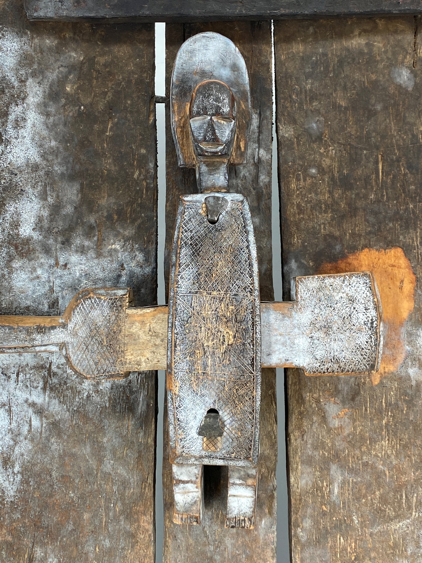 Bambara / Bamana Tür mit Querriegel-Schloss aus Mali, Afrika, 20. Jahrhundert