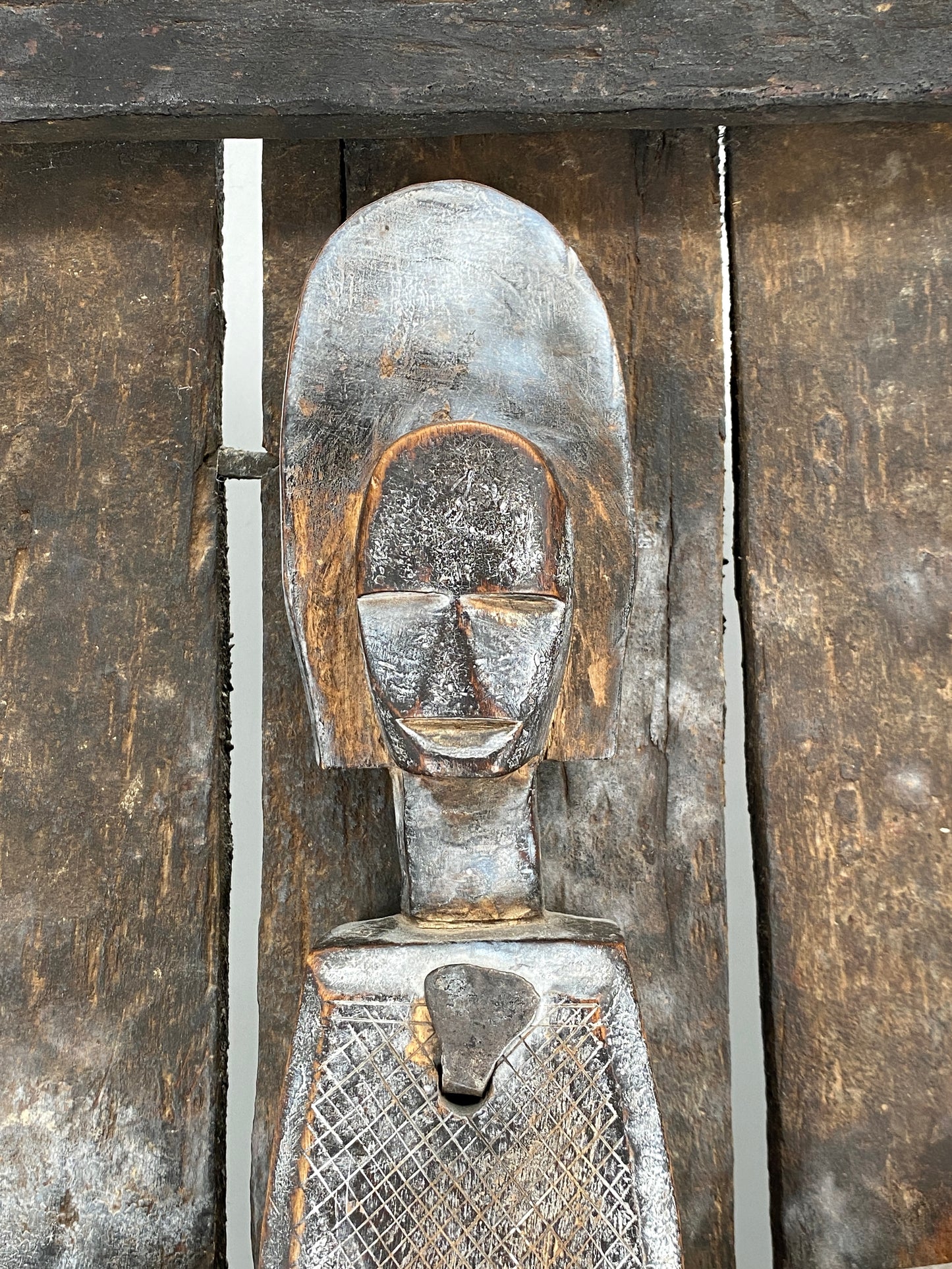 Bambara / Bamana Tür mit Querriegel-Schloss aus Mali, Afrika, 20. Jahrhundert