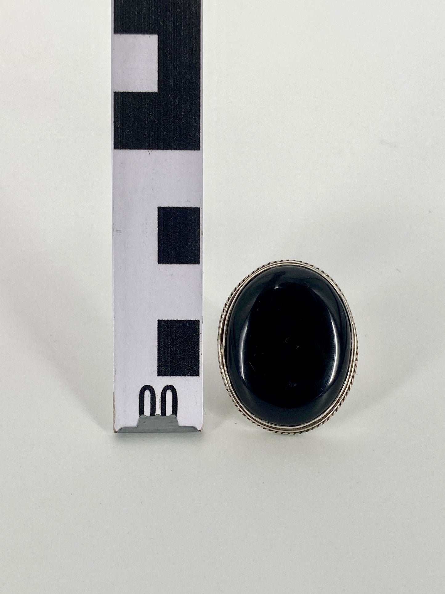 Statement Ring aus 925er Silber mit großem Onyx Stein