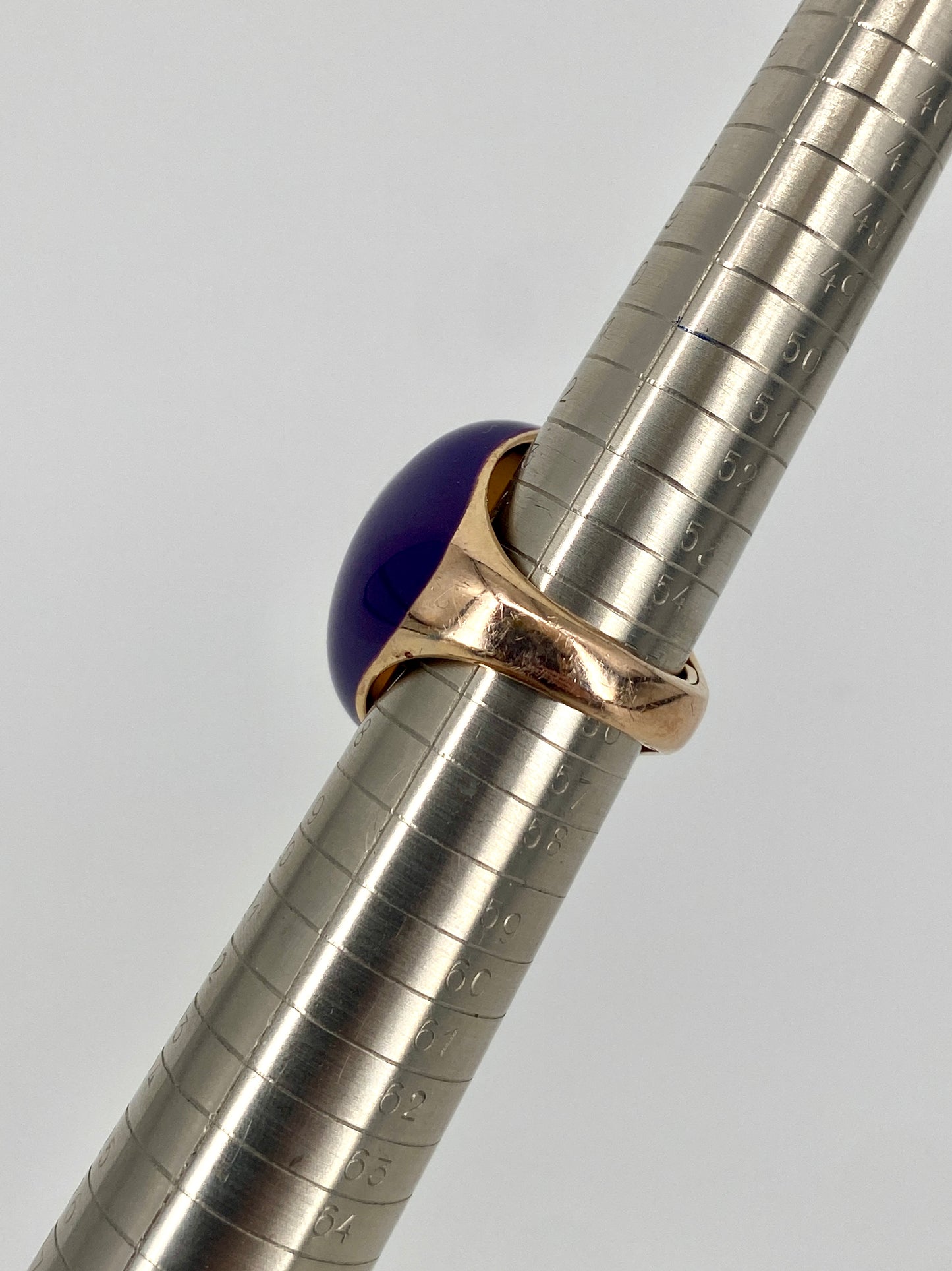 Statement Ring aus 925 Sterling Silber, vergoldet, emailliert mit gelbem Stein