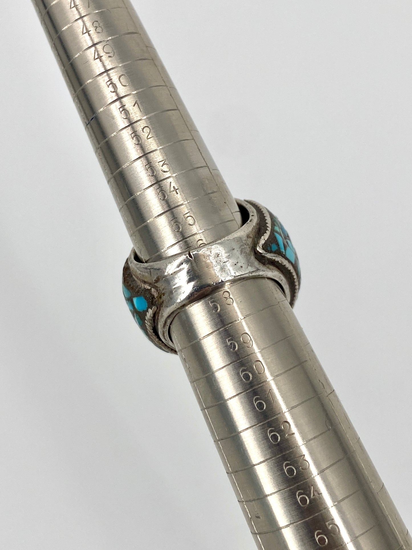 Statement Ring aus 925 Sterling Silber aus Tibet mit Türkis