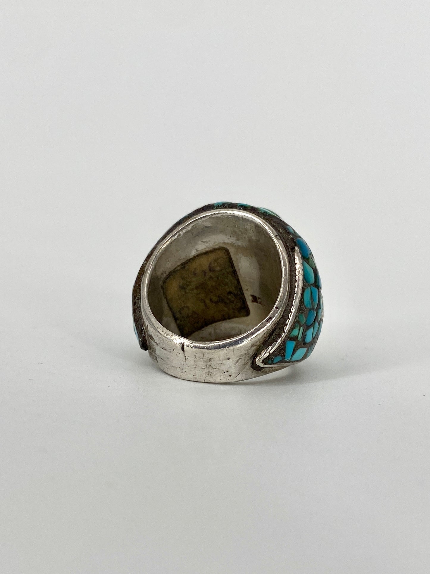 Statement Ring aus 925 Sterling Silber aus Tibet mit Türkis