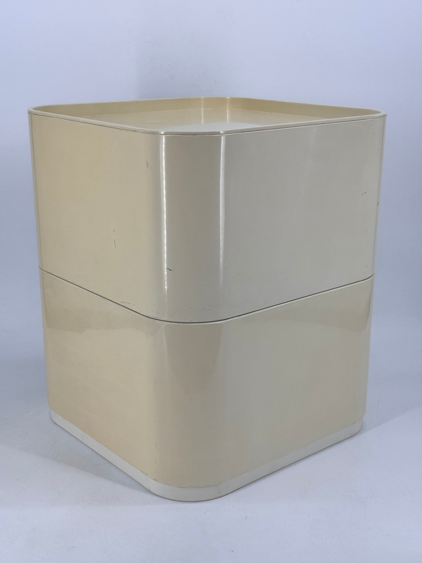 Kartell, Anna Castelli, Container, weiß, 60er, Italien