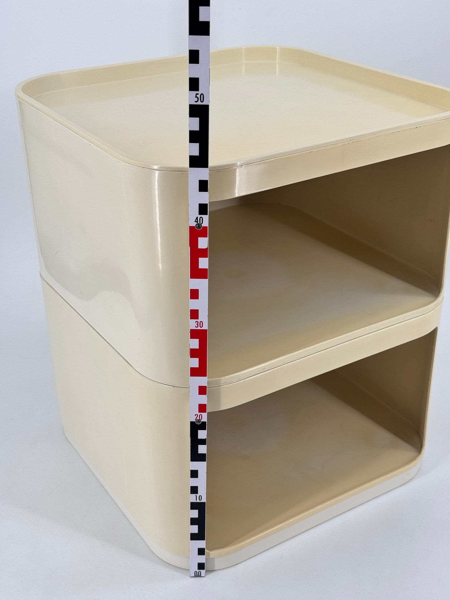 Kartell, Anna Castelli, Container, weiß, 60er, Italien
