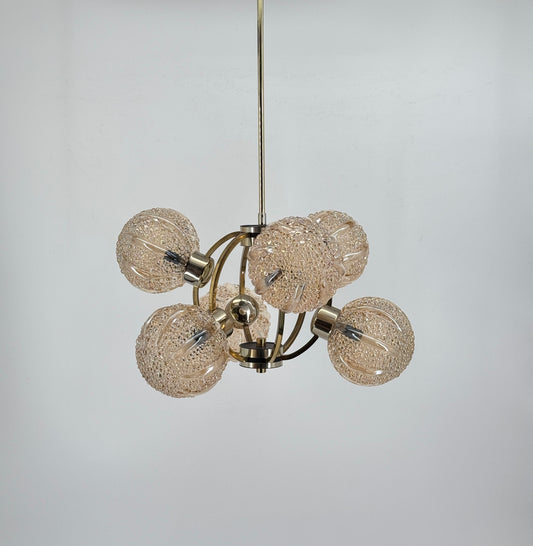 Space Age, Deckenlampe, Richard Essig, 70er, Messing