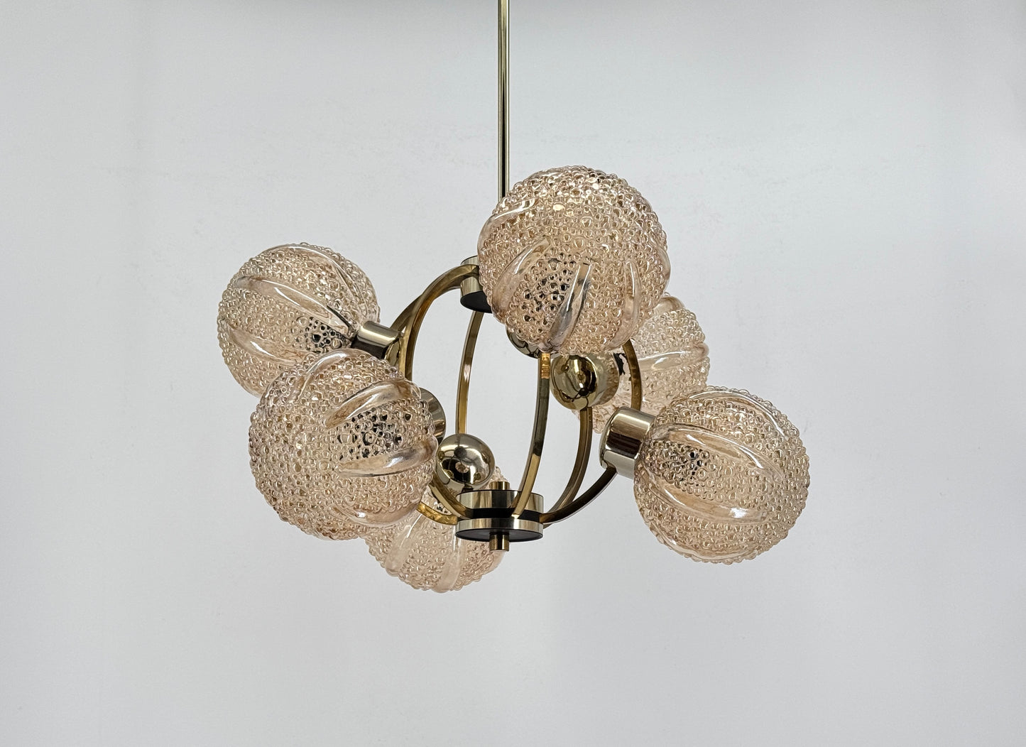 Space Age, Deckenlampe, Richard Essig, 70er, Messing