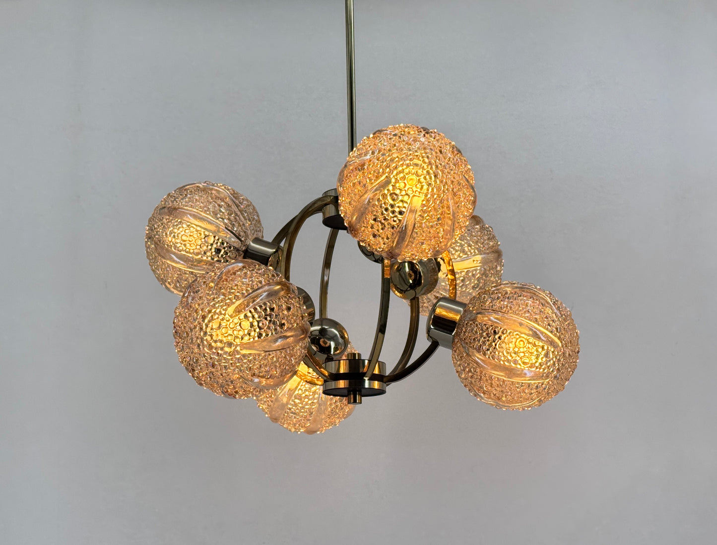 Space Age, Deckenlampe, Richard Essig, 70er, Messing