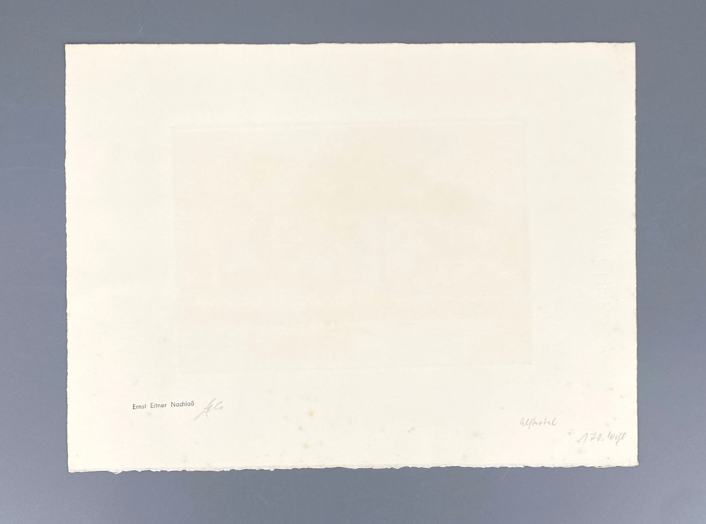 Radierung "Dorf im Schnee" mit Plattenton von Ernst Eitner (1867–1955), Druckplatte aus dem Jahr 1908, Edition der Griffelkunst-Vereinigung, Hamburg 1968