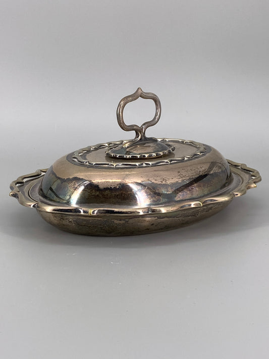 Speisewärmer / Servierplatte versilbert von Elkington & Co, England, 20. Jhd
