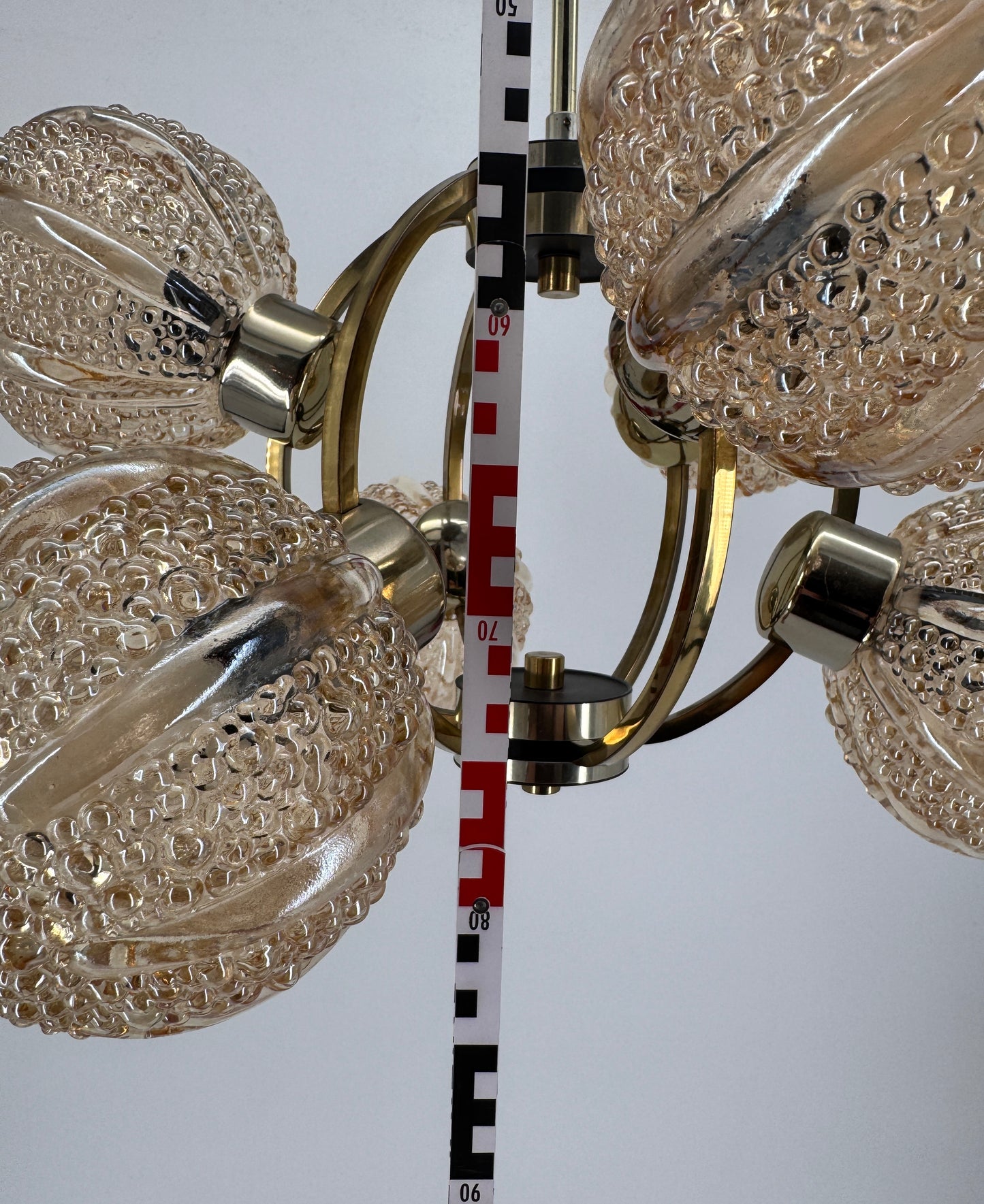 Space Age, Deckenlampe, Richard Essig, 70er, Messing