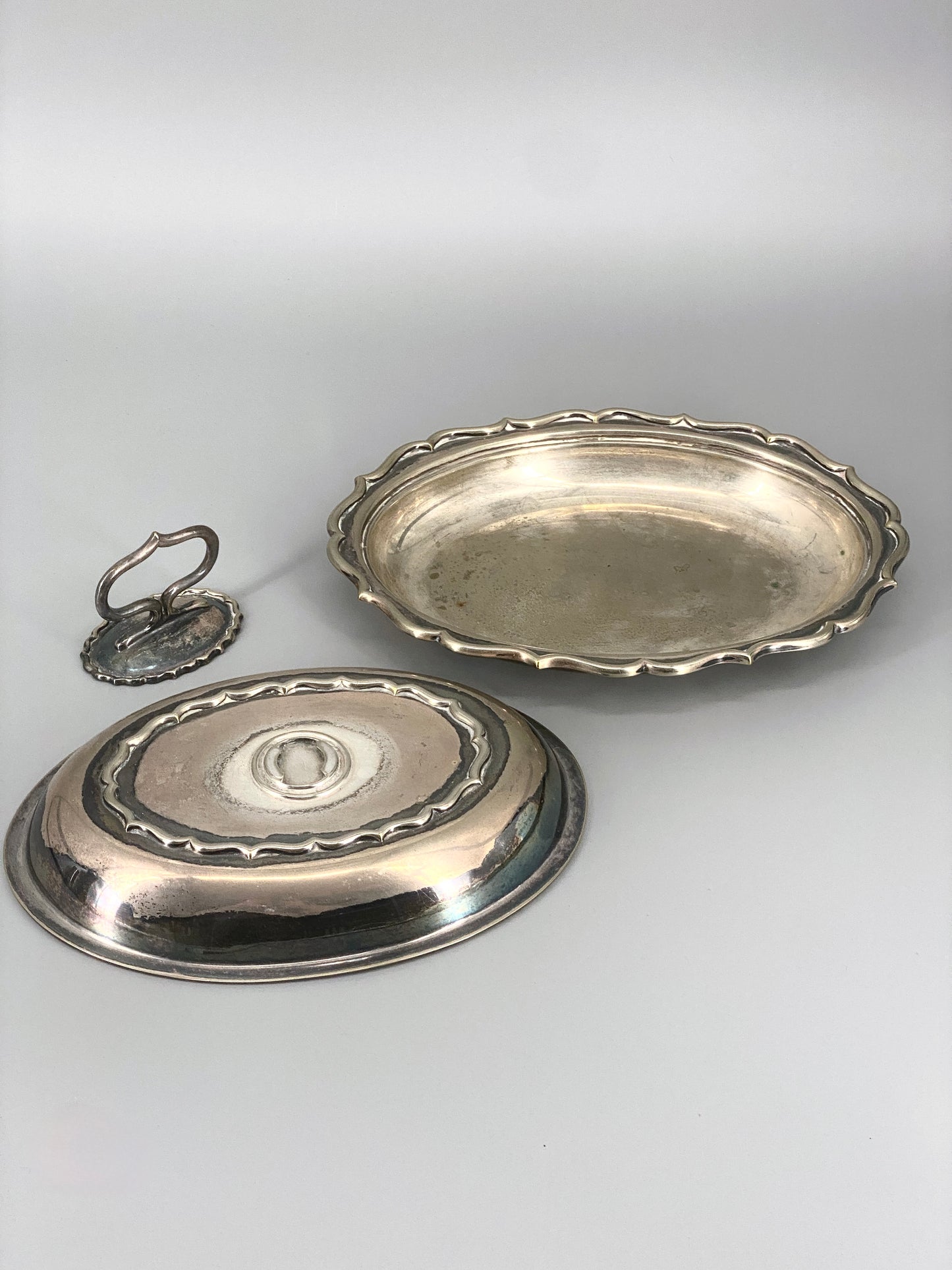 Speisewärmer / Servierplatte versilbert von Elkington & Co, England, 20. Jhd